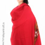 Hand Woven Pure Wool Kullu Handloom Shawl – Red